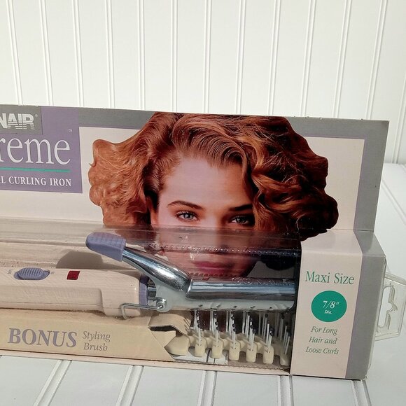 CONAIR Curling Iron Supreme Professional CD38B Pink Purple 1992 Vintage NEW - Picture 4 of 16